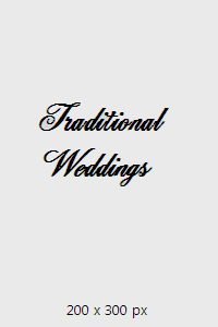 Poster for the traditional weddings landing page